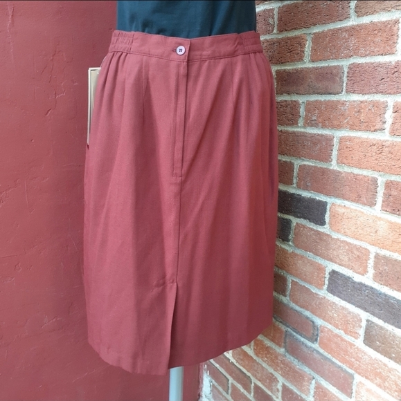 Vintage Mad Men Pleated Pocket Pencil Skirt Career Blogger Fave Retro Academia - Picture 4 of 6